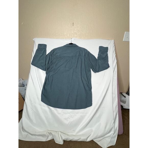 Criquet size XXL shirt corduroy pesl snap dusty blue western flair 100% cotton - Picture 3 of 9